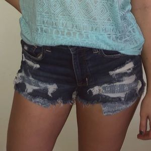 American Eagle jean shorts.